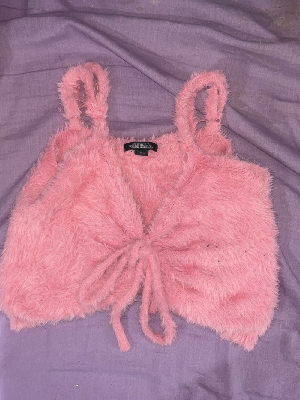 Wild Fable Pink Fuzzy Crop Top